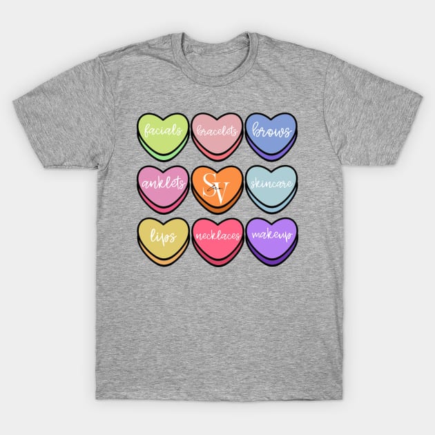 SV&Co Candy Hearts T-Shirt by SouthernVanityByJillyan